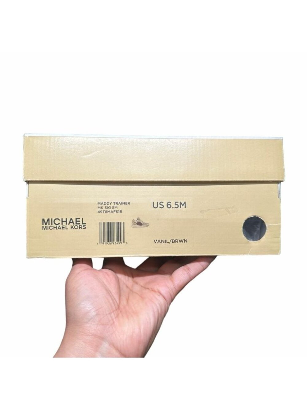 ✨Michael Kors Maddy Trainer Sneaker Vanilla Brown Gold Sz 6.5 Women Shoes Casual - Picture 8 of 10